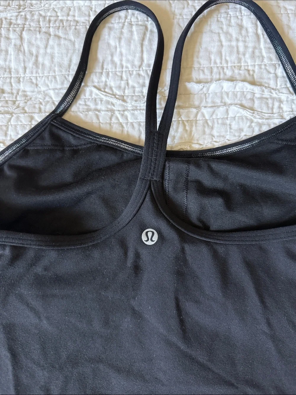 lululemon athletica Black Double-Strap Performance Tank
